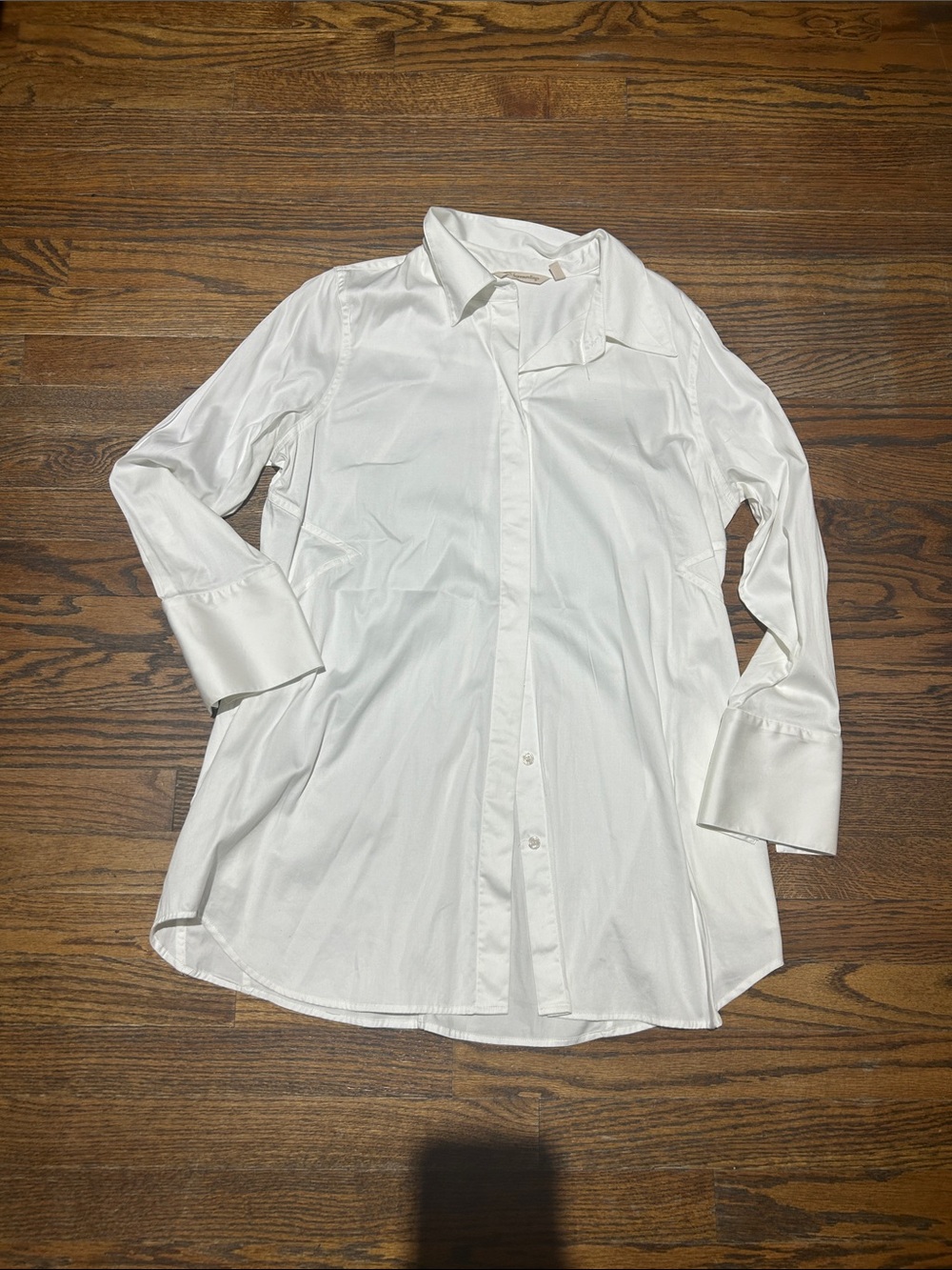 Soft Surroundings White Long-Sleeve Button Front Shirt - Picture 2 of 9